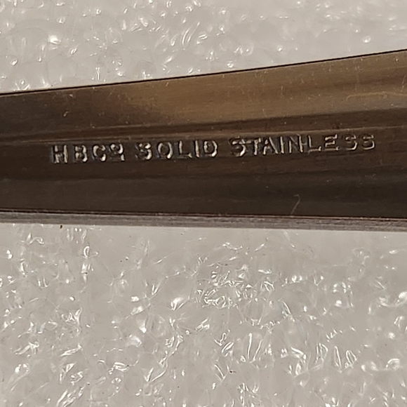 HB CO HBC1 PATTERN SOLID STAINLESS 2 SERVING SPOONS AND 1 TEASPOON - Picture 3 of 3